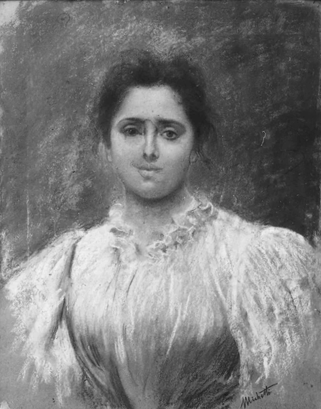 Francesco Paolo Michetti - 182, Ritratto femminile, Pinacoteca Comunale A. Moroni, Porto Recanati